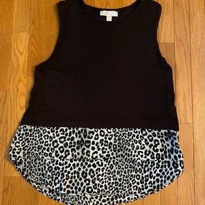 CALVIN KLEIN SLEEVELESS TOP WITH ANIMAL PRINT